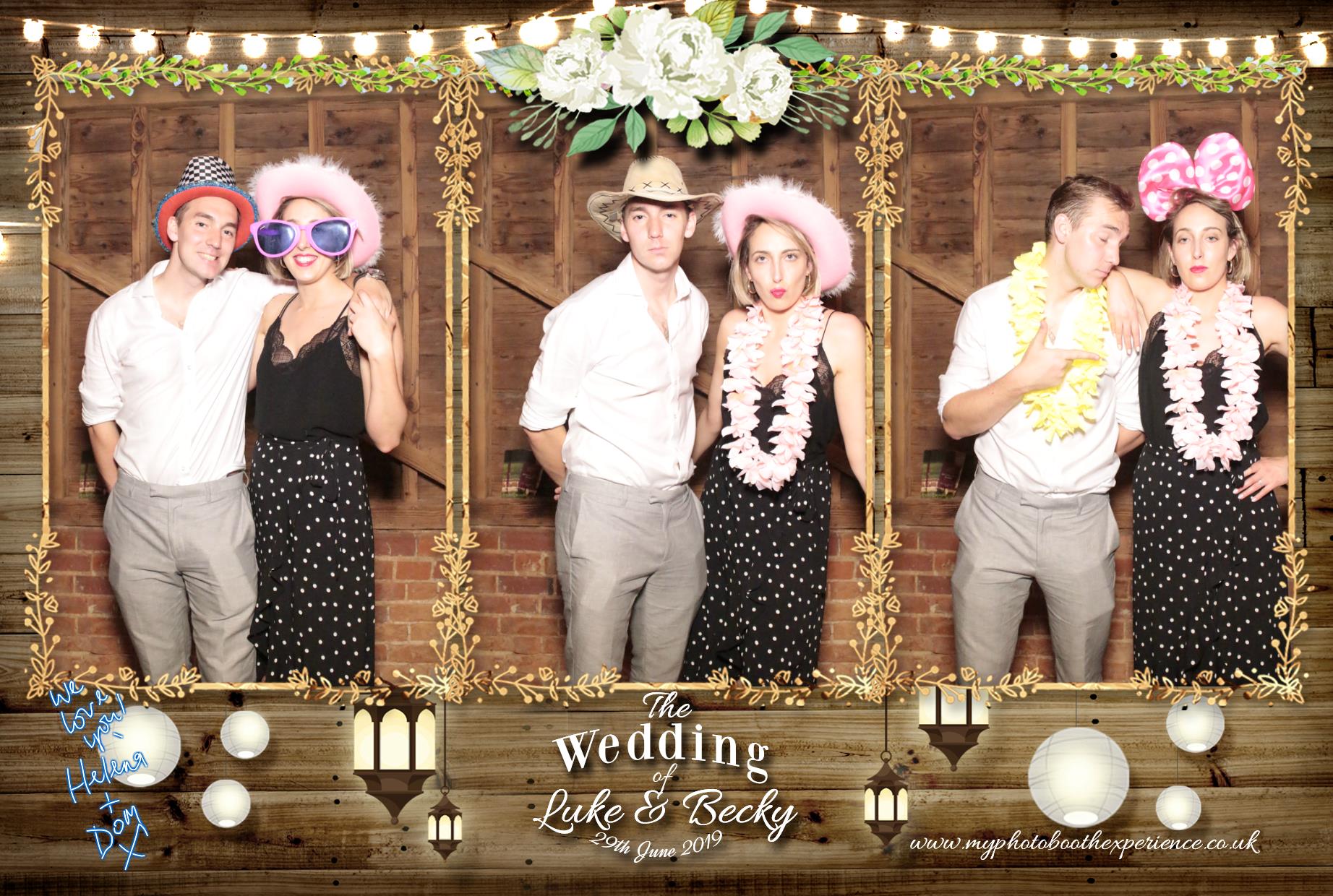 Luke & Becky's Wedding | View more photos from the event at gallery.myphotoboothexperience.co.uk/u/MyPhotoBoothExperienceLtd/Luke-Beckys-Wedding